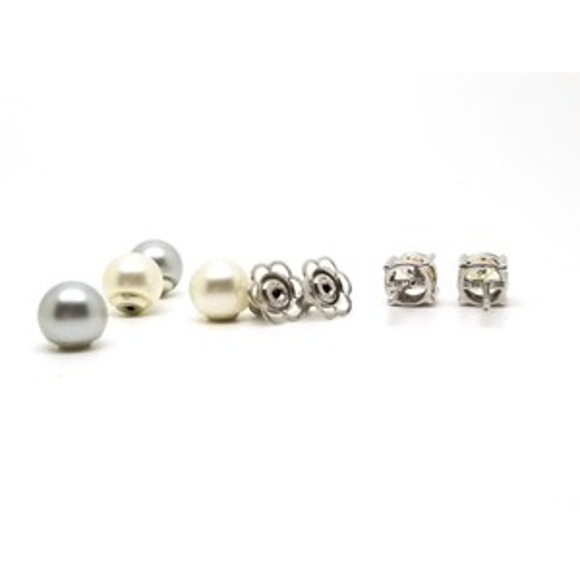 Round 3.87 Diamond Simulant Stud Multi Gem Hypoallergic Stud Earring - Picture 3 of 11